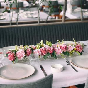 Wazony czyste akrylowe prostokątne wazon kwiatowy z pokrywką Wedding Dinner Table Floral Centerpiece Morden Floral Vase