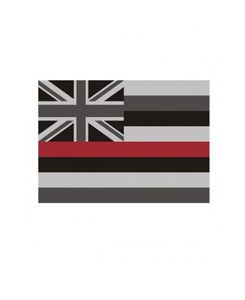 ハワイ州立フラグ薄い赤い線の旗3x5フィート消防士バナー90x150cmフェスティバルギフト100dポリエステル屋内屋外印刷Flag1308202