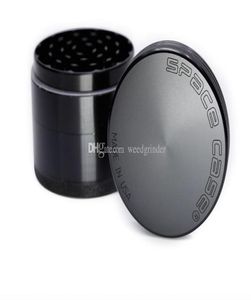 Black Silver55mm 63mm Grinder grande alumínio Grinder de capa de fumaça de fumaça de fumaça Detector de cigarro Moagem de fumaça Tabaco Grinder FI9422375