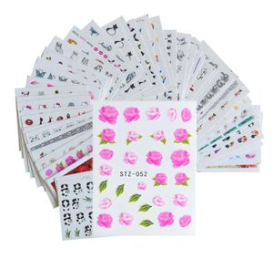 150 folhas Mistor Nail Art Water Transfer Sticker New Diy Cartoonflower Beauty Decals Decorações de arte da unha3703319