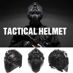 Safety Tactical Helmet High Quality Protective Paintball Wargame Helmet Outdoor Airsoft Shooting Full Mask Protect FAST PC Helmet