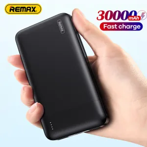 Chargers Remax PowerBank 30000mAh Charge 2.1a PowerBank Carregador externo portátil para tablet para laptop para smartphone