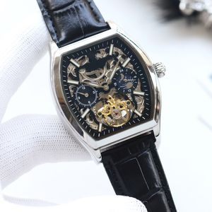 Смотреть дизайнер часы автоматические механические движения смотрите 42 -миллиметровые лунные фаза часы Hardlex Crystal Hollow Watch Montre de Luxe Business Watch