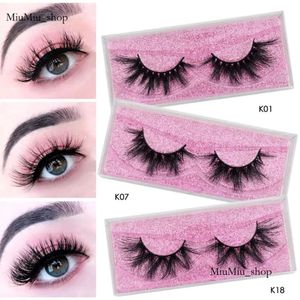 Ny ankomst 5D ögonfransar handgjorda full remsa grymhet gratis mink fransar lyx makeup dramatisk 3d mink fransar cilios k serie 941