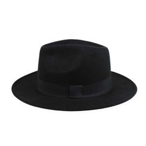 Szerokie czapki czapki czapki czapki czapki dla mężczyzn dla mężczyzn modne czapki fedora czapka czarna czapka y240425