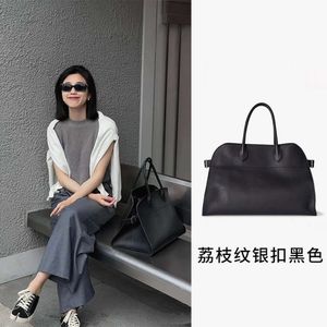 style The Row bag genuine leather high-capacity Same cowhide commuting Margaux 15 portable tote bag 1 MGQU