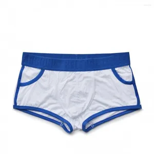 Underbyxor mäns underkläder modala manliga boxare mjuka trosor andningsbara bokstäver tryck design mode fitness shorts