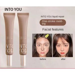 Into You Makeup Base Cream 10g Invisible Pore Concealer Face Makeup Primer Lighten Contour Color Waterproof Makeup Foundation 240412