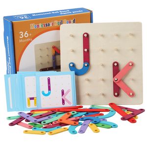 Popular Wooden Nail Board Montessori Toy Educational Children Creative Jigsaw Puzzles