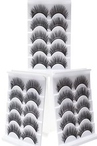 5 par Natural Eyelash Light Weight Faux 3D Mink Eyelashes Soft Wispy Fluffy False Eye Lashes Extension Cruelty återanvända mycket 6534115