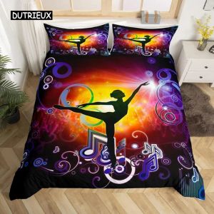 Sets Ballet Duvet Cover Set Love Gymnastics Bettwäsche Set Polyester Tänzer Musicaldecker Deckung Popstar Party Floor Übungen Dekor Dekor Dekor