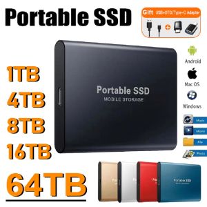 Kutular Taşınabilir Sabit Sürücü 1 TB Harici Sabit Sürücü 2 TB USB3.1 Yüksek Hızlı Sabit SSD 500g Dizüstü bilgisayarlar/Mac/PC için Harici Katı Hal Sürücüsü