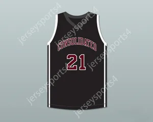 CUSTOM NAY Name Mens Youth/Kids PLAYER 21 AM CONSOLIDATED HIGH SCHOOL TIGERS BLACK BASKETBALL JERSEY TOP Stitched S-6XL