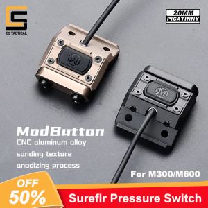 조명 Wadsn Modbutton Lite 전술 압력 스위치 Airsoft Sured Surefir M600 M600C M300 스카우트 손전등 권총 총기 무기 액세서리