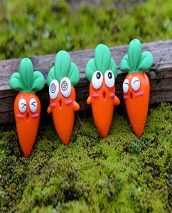 8pcs marchewki Miniaturowe figurki Terrarium Bonsai Craft Craft Garden Gnome Micro Krajobraz Dekorację Jardin1612652