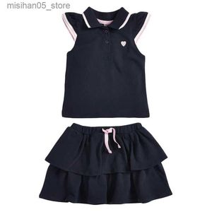 Kleidungsstücke Little Maven 2024 Baby Girls Summer Clothing Set süße und schöne Kinder lässig Kleidung Baumwolle bequem und weich F240425