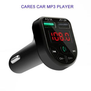 Care3 Care5 3.1A Dual USB Bluetooth Carger Zestaw do ładowarki z nadajnikiem FM, odtwarzacz MP3, obsługa karty TF, Handsfree Calling LL