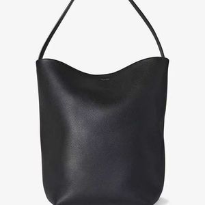 Saco de balde de Therow Saco de grande capacidade para couro de lichia de lichia, bolsa feminina portátil de um ombro, bolsa feminina de nicho de couro genuíno 240425