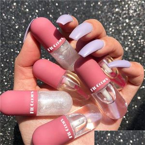 Lip Gloss Fit Colors Mini Capse Shape Moisturizing Transparent Color-Changing Lipgloss Oil Plump Lips Cosmetic Makeup Drop Delivery He Ot7Fu