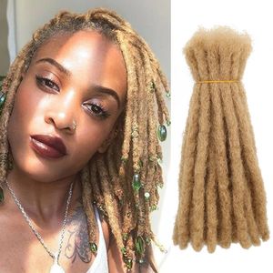 Synthetic Handmade Dreadlock for Men/Women Hip-Hop Style Crochet Locs Dreads Short Straight Soft Locs Braiding Hair 240409