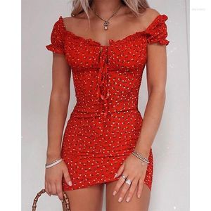 Casual Dresses One Word Neck High Waist Sexy Tube Top Dress Women's