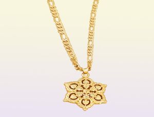 Ethiopian Pendant Necklace Gold Filled Jewelry Chain Yellow Gold Color African Jewellery Fashion Women2497299
