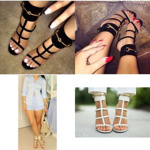 Designer American Hot Style Gold Knöchel Wrap Damenkleid High Heel Sandalen Sommer Open Tobe Schuhe Riemchen Stiletto Heels S Originalqualität