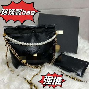 designer crossbody bag channelism Garbage bag wind bag pearl chain diamond grid bag shoulder large capacity tote