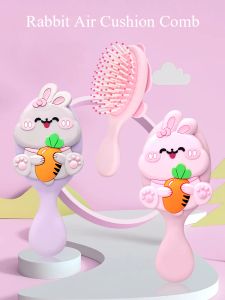 おもちゃかわいいポータブルエアクッションマッサージコームヘアブラシ漫画子供コーム折りたたみ式ヘアブラシ、アンチスタティックな美容ツールキッズ