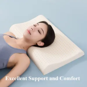 Pillow Slim Latex Pillow for Sleeping Low Loft Pillow Natural Latex Neck Pillows Standard Size with Tencel Cover Orthopedic Thailand