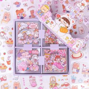 Dresses 100pcs/lot Kawaii Collections Lovely Cartoon Pvc Sticky Stickers Set 80*80mm Cute Children Girls Decoration Stationery Gift