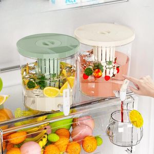Vattenflaskor 4.5L stort kallt kettle kylskåp med kran limonad flaskor dricksgryt dryck dispenser cool kanna behållare