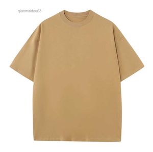 Camisetas masculinas 230g Camiseta de peso pesado de grandes dimensões para homens Tee de manga curta de verão 100% algodão de algodão casual Rouch mass de 9,9ozl2404