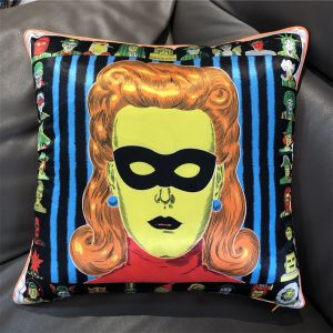 Pillow Brand Design Cartoon Characters Sofa Silk Throw Pillow Fashion Pillowcase Chair Car Lumbar Pillow Cushion Cover Back Cushion New