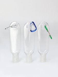 PET Plastic 30ML 50ML 60ML Reusable Portable Mini Size Alcohol Spray Bottle Hand Sanitizer Travel Small Size Holder Hook Keychain 5139514