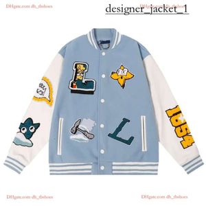 Louies Vution Designer Männer Jacke Baseballmantel Uniform trendy warm warm louies jacke Sportwindbreaker Freizeit Reißverschluss Vution Schichten Männer Frauen Jacken Kleidung 5796