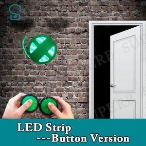 Paspps Wersja przycisków pasa LED Props Proces Super Pokój Escape Wersja naciśnij przycisk na określony czas, aby oświetlić cały pasek LED i odblokować