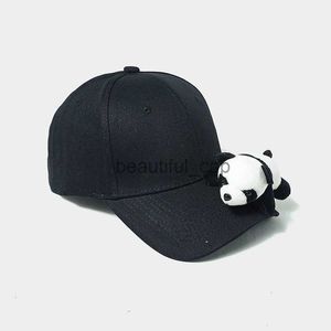 Designer Ball Caps Hat Panda baseball hat simple and for men and women cute and age reducing outdoor sun protection hat student cute duckbill hat Hats