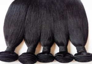 Pacotes de cabelos virgens brasileiros da Malásia peruana Mongolian Indian Remy Extensão reta 3pcs Russo Europeu Human Weft Factory9998144