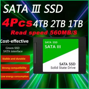 ボックス4PCS 4TB SSD SATAハードドライブディスク560MB/s高速ハードディスクSATA3 2.5INCH 2TB 1TB 256GBラップトップ用の内部固形状態ドライブ