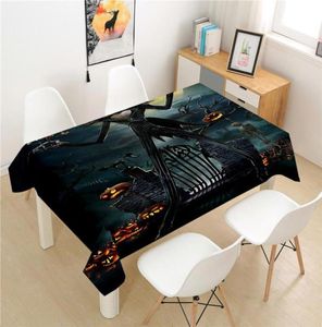 Halloween Tabelduk polyester el picknick bord rektangulära täcker hem matsal te dekoration tyg2669328