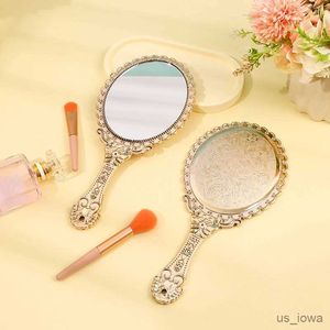 Specchi per trucco in stile IC Specchio specchio specchio specchi dorati specchi a mano specchio manico di grande quantità può essere personalizzato