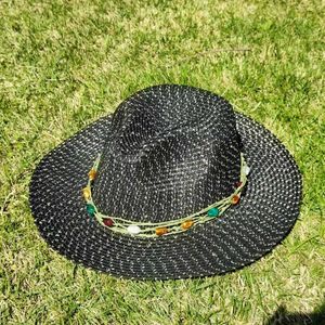 Szerokie brzegowe czapki wiadrki cekiny Panama Hat for Women Cap Men Flat Hat Słomka kapelusz Fedora Flat Hat Hat Hat Pearl Jazz Hat Spring Summer Hat Beach Y240425