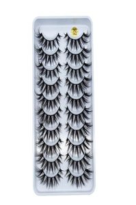 6D Cylashes Natural Long Cross 10 pares Lashes 3D de espessura de festa Big Eyes Maquiagem Cosmética Ferramentas6935585