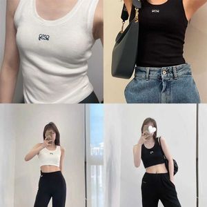 Designer T Shirt Woman Lowe Croped Top Knits Tankem Broidered Womens Knits Tops Sexig ärmlös sport tee yoga sommar tees västar fitness anagram sport bh mini