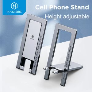 Stands Hagibis Phone dobrável Stand Stand Metal Desktop Portable Ajuste Phone Phone Cradle Dock Para iPhone 13 12 Pro Max SE Xiaomi