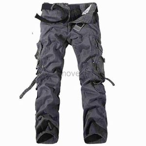 Men's Pants Mens Multi-Pockets Military Casual Loose Long Full Length Cargo Camouflage Pants Work Tactical Trousers Size 28-40 d240425