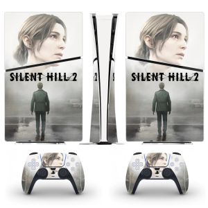 Stickers Silent Hill 2 PS5 Slim Digital Skin Sticker Decal Cover for Console and 2 Controllers New PS5 Slim Skin Vinyl