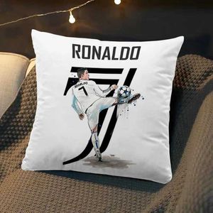 Capa de almofada de travesseiro CABELA CRISE CRISTIANO RONALDO CASAS SOFT SOFA DE FUTEBOL CAR REDO DOZE DE DECORA DAKIMAKURA PRESENTES T240422