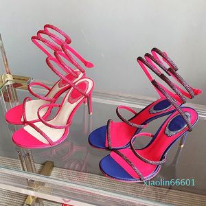 Serpentine Shoping Decorative Stilettos Top 10cm Roman Feminino Sapatos de Banquetes